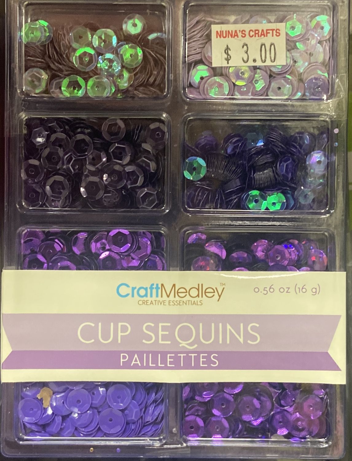 CraftMedley: Viola Cup Sequins