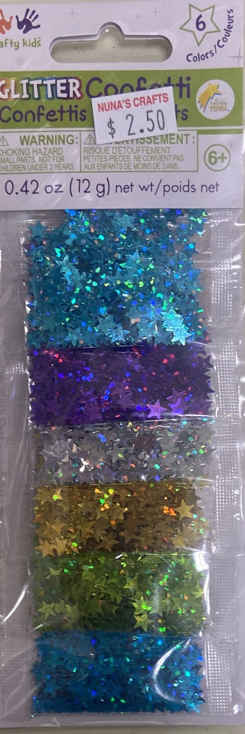 Krafty Kids: 6mm Stars Glam Glitter Confetti