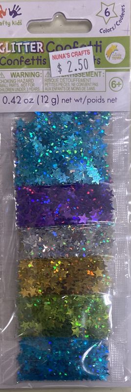Krafty Kids: 6mm Stars Glam Glitter Confetti