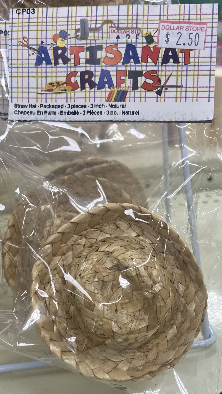 Ugarit: 3&quot; Straw Hat “Natural”