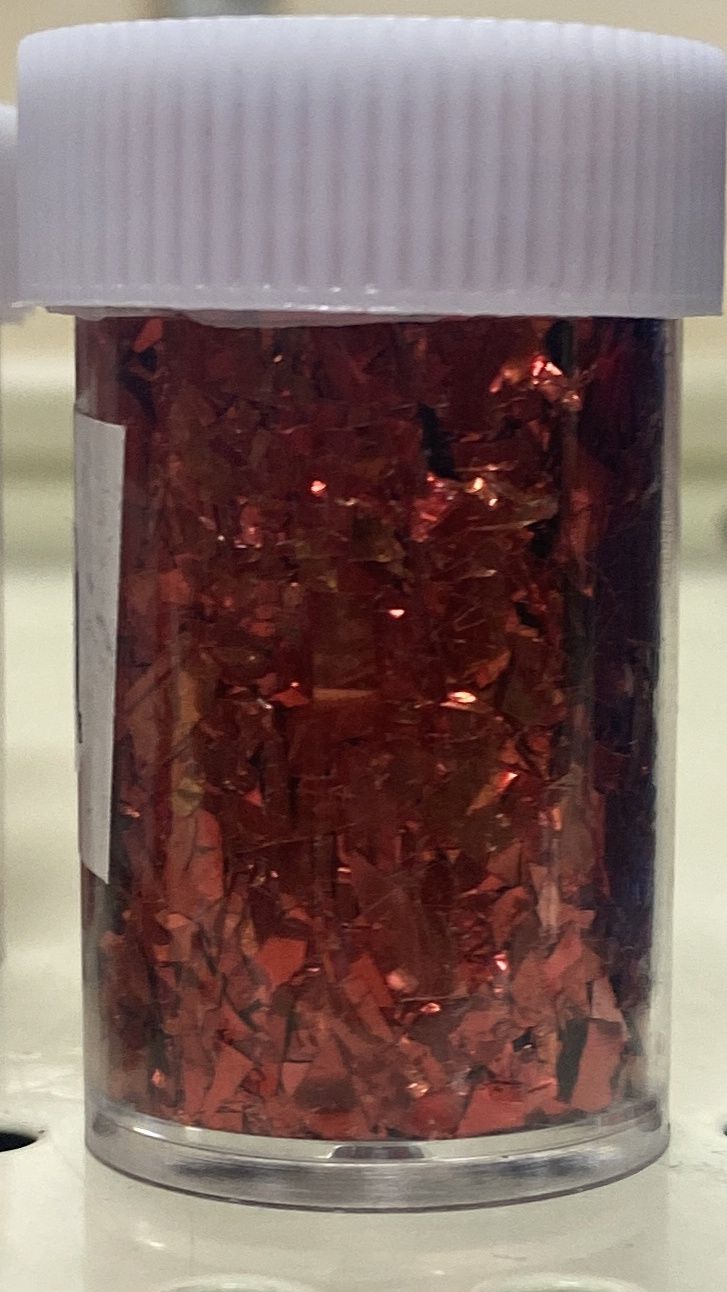 Single Cup of Red Flakey Glitter