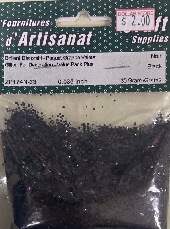 Ugarit: Black Glitter For Decoration 30g