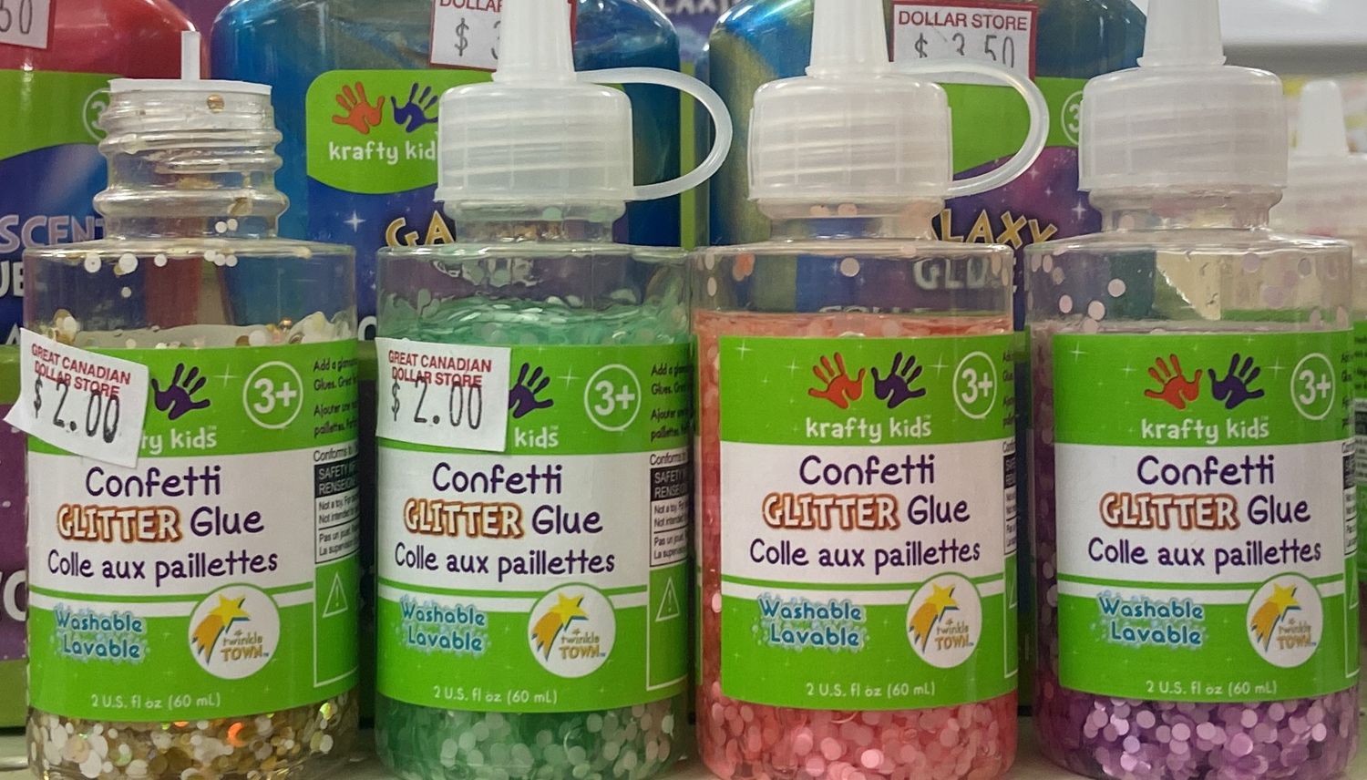 Krafty Kids: “Brights-Tri Color” Confetti Glitter Glue