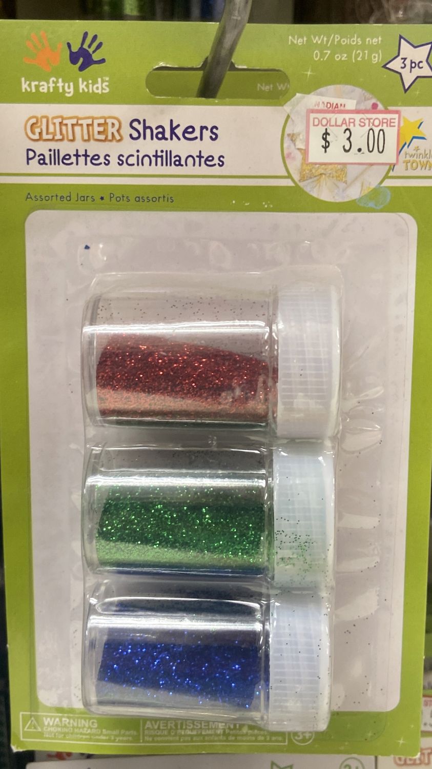 Krafty Kids: Red/Green/Blue Glitter Shakers