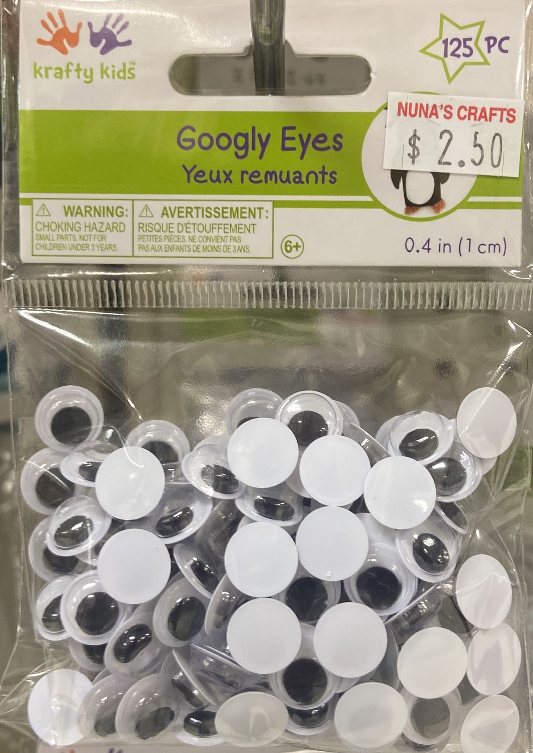 Krafty Kids: Black 0.4&quot; Google Eyes