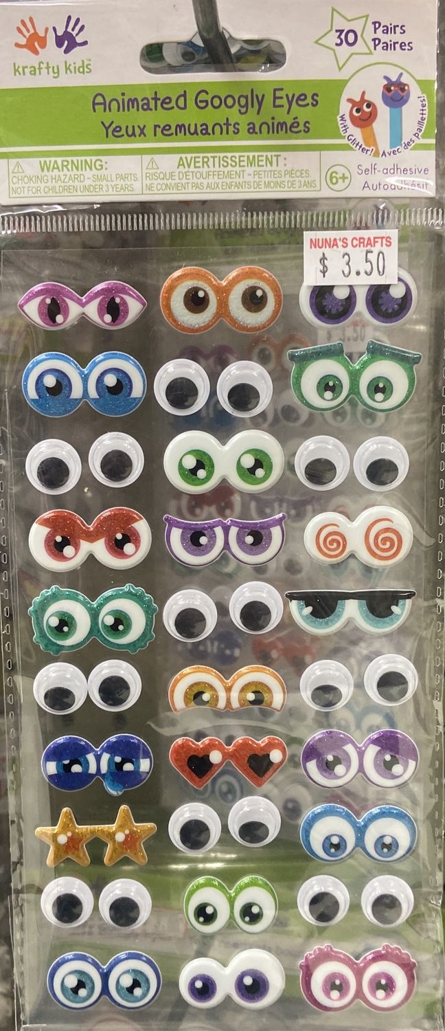 Krafty Kids: Cartoon Animated Googly Eyes
