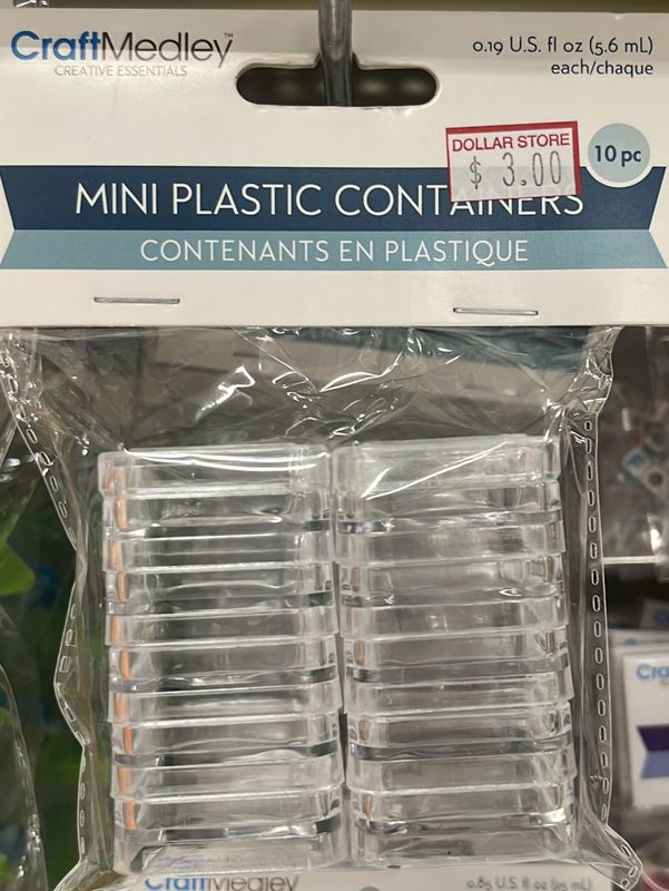 Mini Plastic Containers 0.19oz 10pc (PB856)