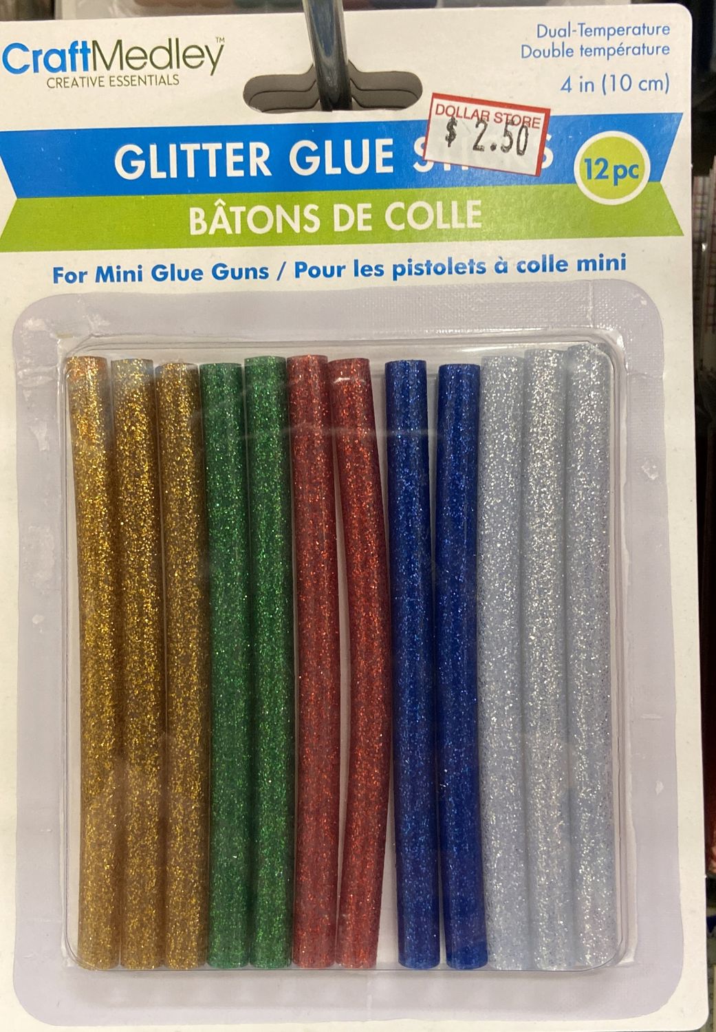 CraftMedley: MultiColored Glitter Glue Sticks 4&quot;