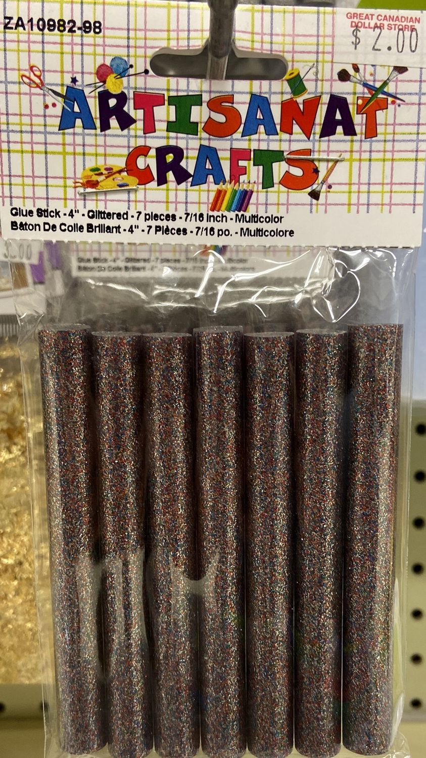 Ugarit: Multicolor 7/16&quot; Glittered Glue Stick