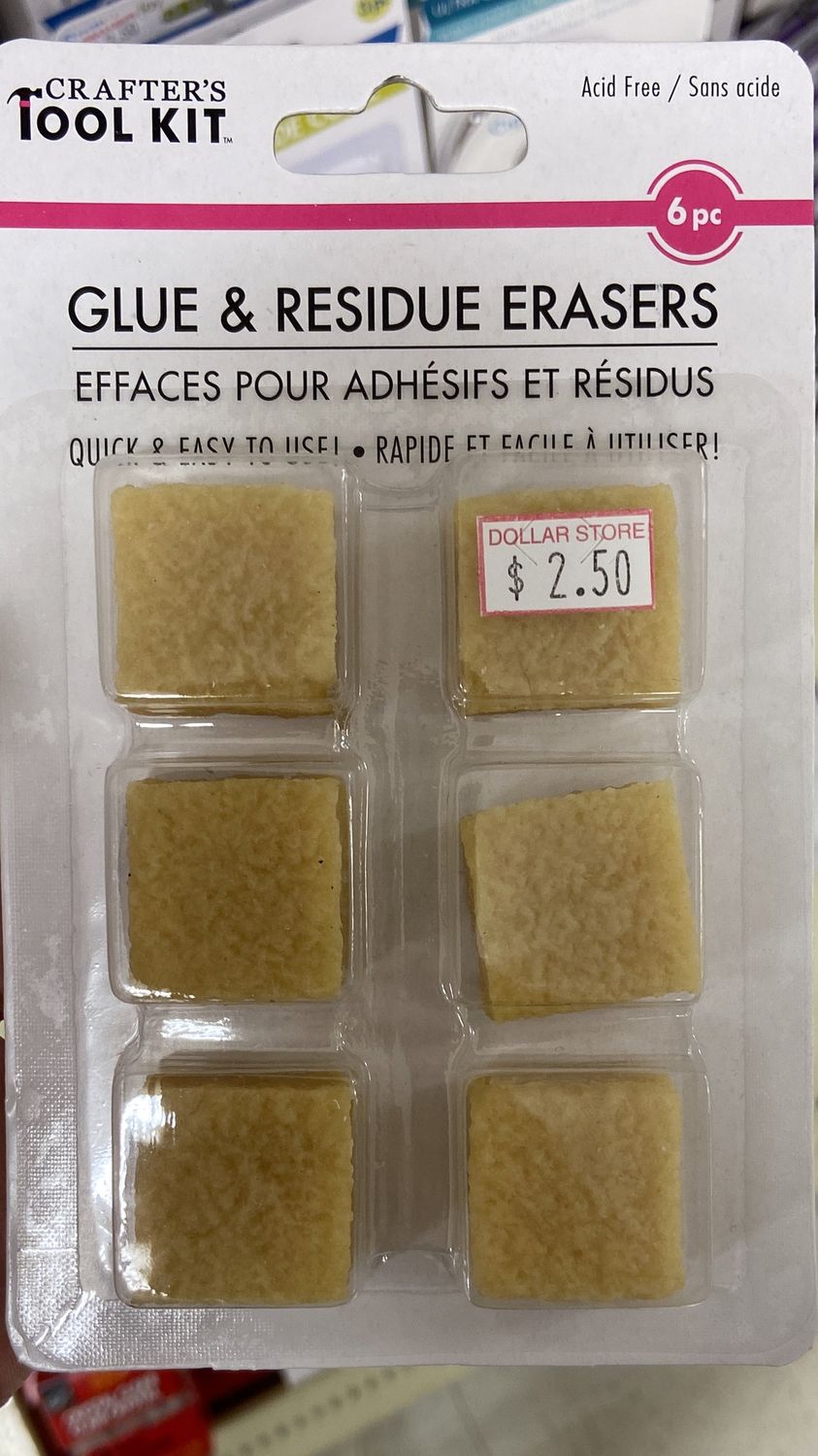 Crafters Tool Kit: 6x Glue &amp; Residue Erasers