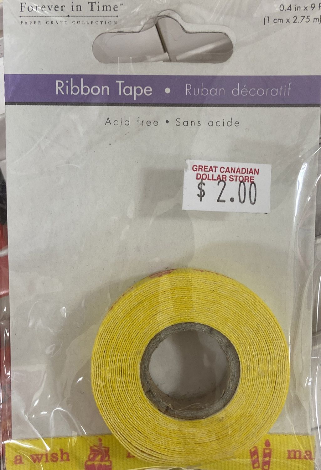 MultiCraft: “Make a Wish Yellow” Ribbon Tape