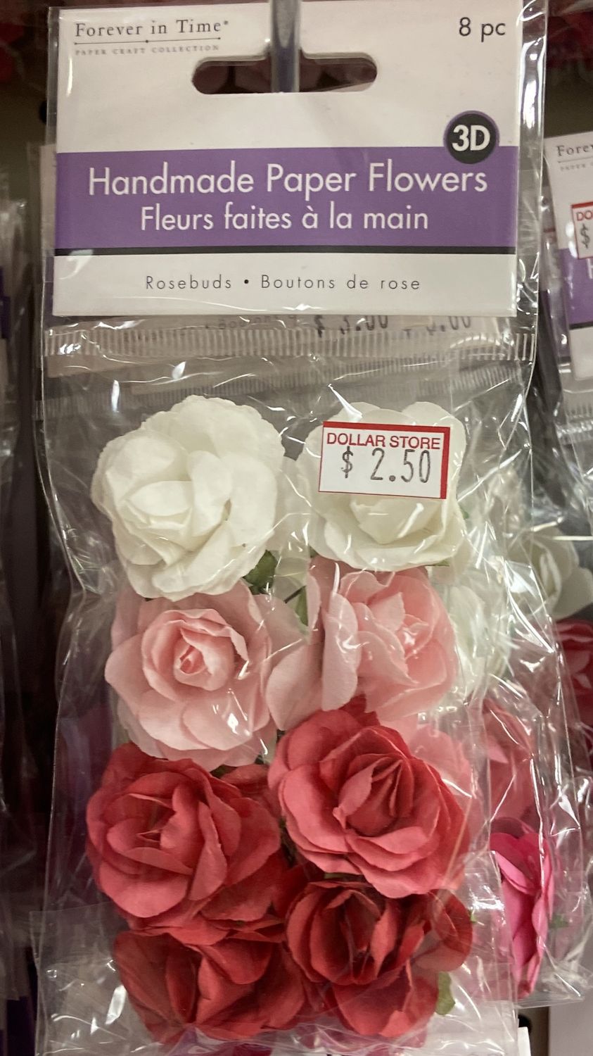 MultiCraft: Pink Rosebuds Handmade Paper Flowers