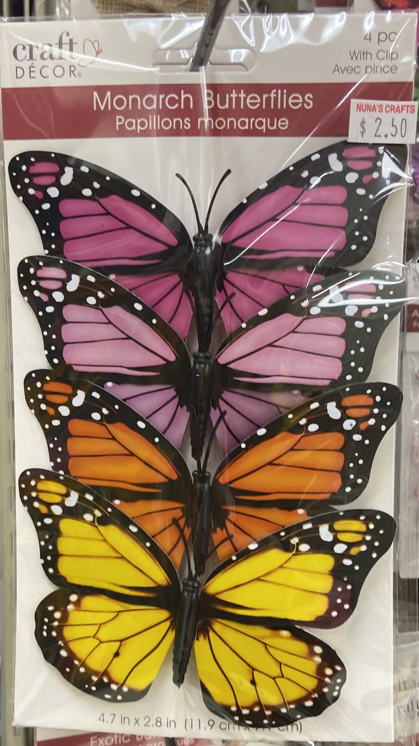 CraftDecor: Pastel - Monarch Butterflies