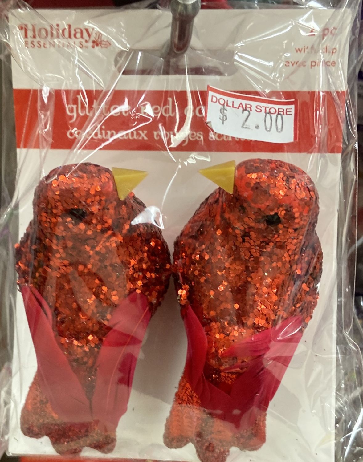 Holiday Essentials: Mini Glitter Red Cardinals
