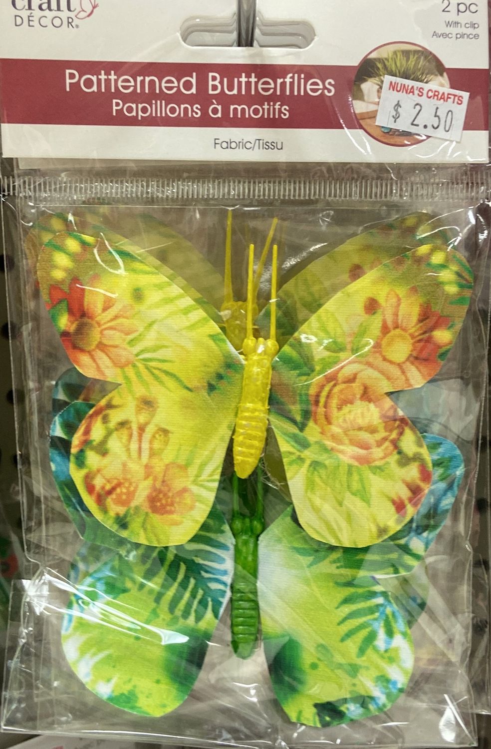 CraftDecor: Tropical Patterened Butterflies