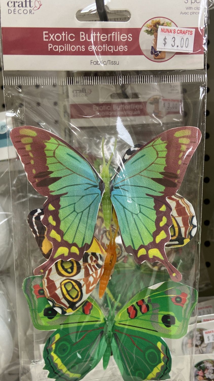 CraftDecor: Green Exotic Butterflies