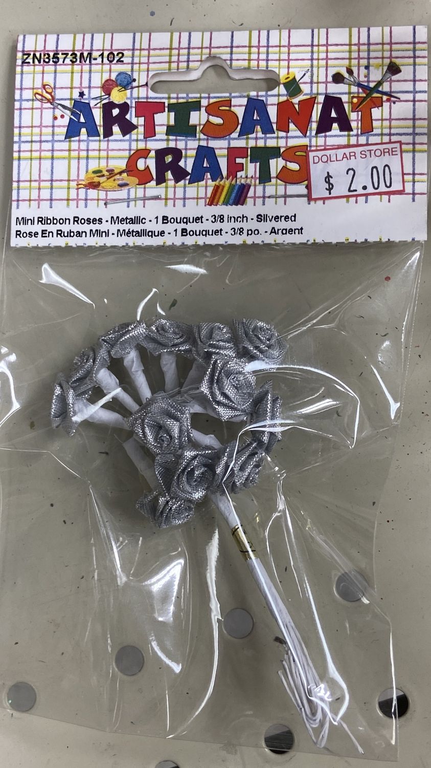 Ugarit: Silvered Mini Ribbon Roses
