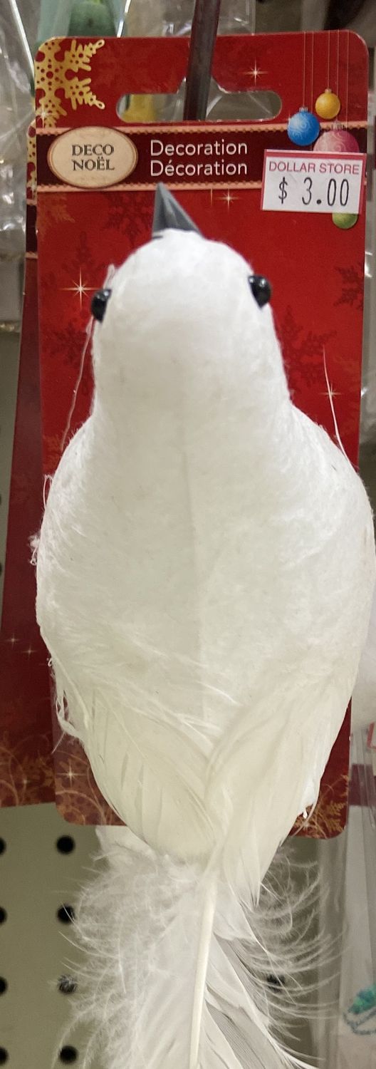 Deco Noel: White Bird Decoration