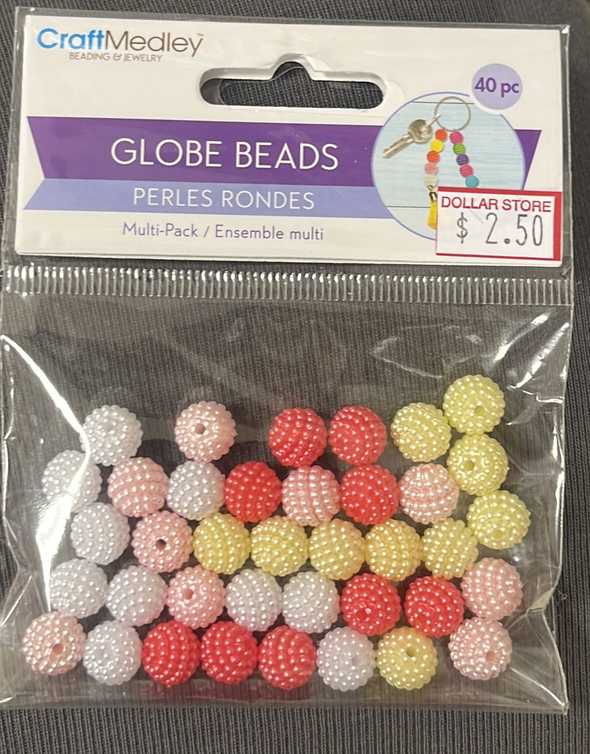 MultiCraft: Globe Beads Multi-Pack 40pc (Globe Pastels BD484A)