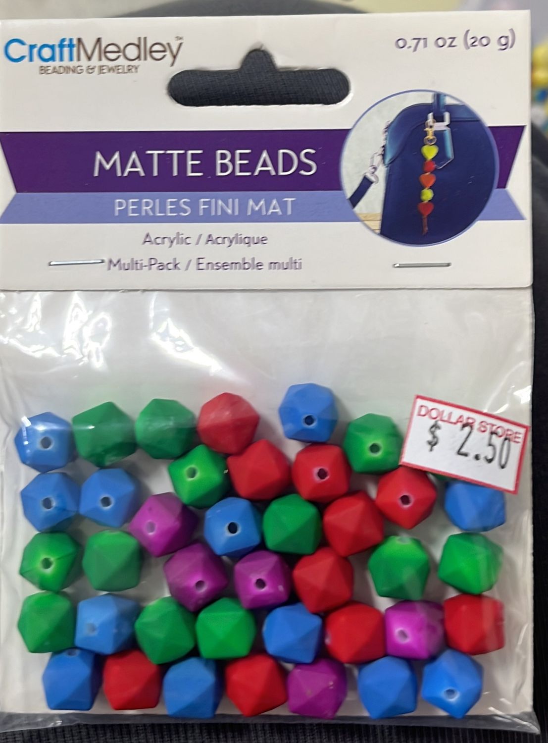 MultiCraft: Matte Beads Acrylic Multi-Pk (Polygon Bold)