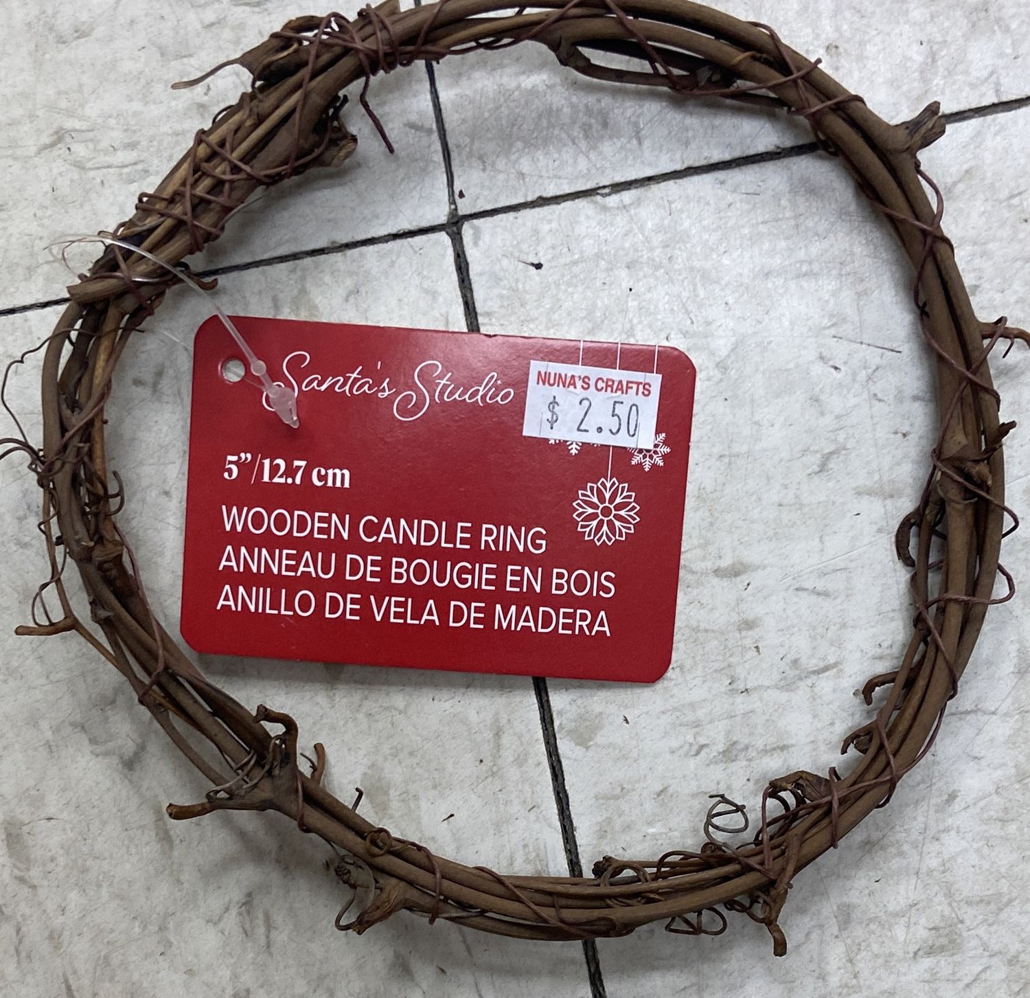 Santa‚Äôs Studio: 5&quot; Wooden Candle Ring