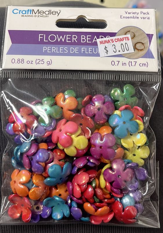 Flower Beads Variety Pk 0.88oz (Bold Mix BD499B)