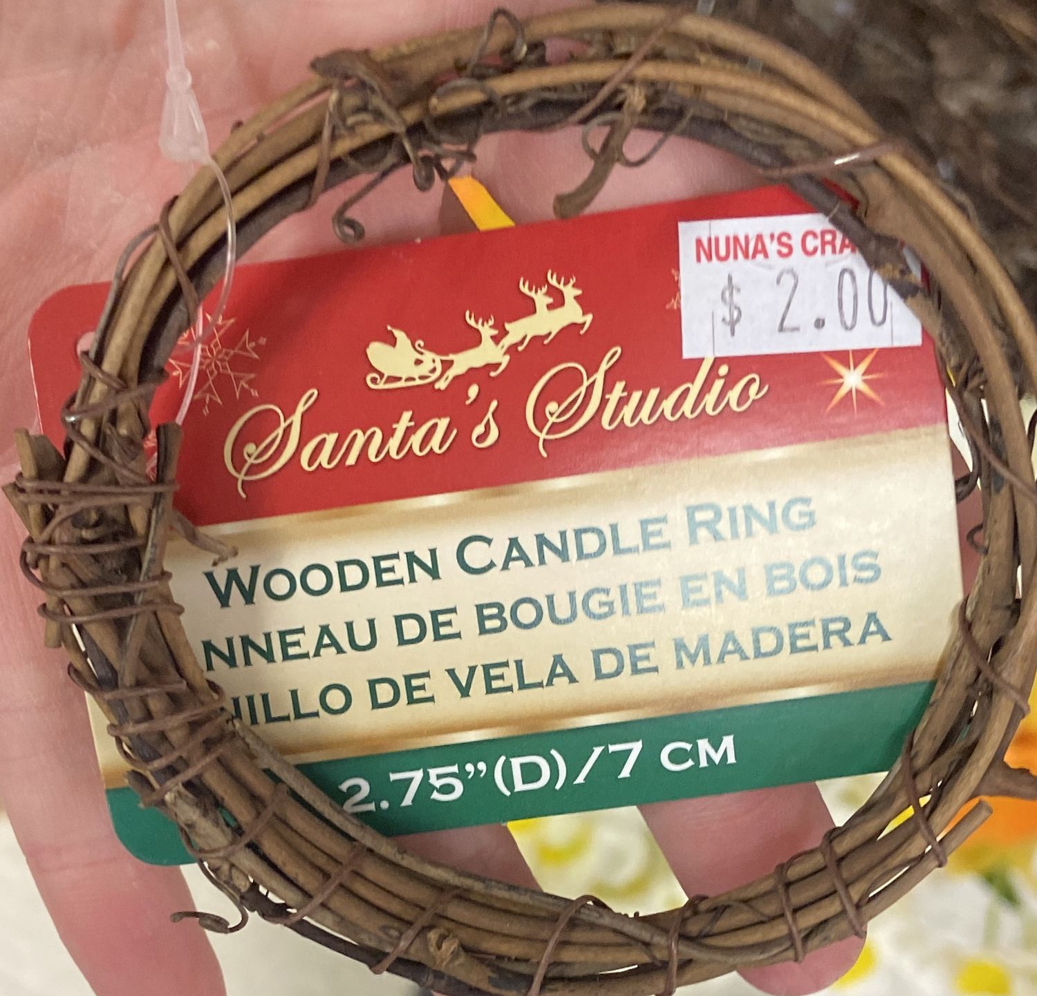 Santa‚Äôs Studio: 2.75&quot; Wooden Candle Ring