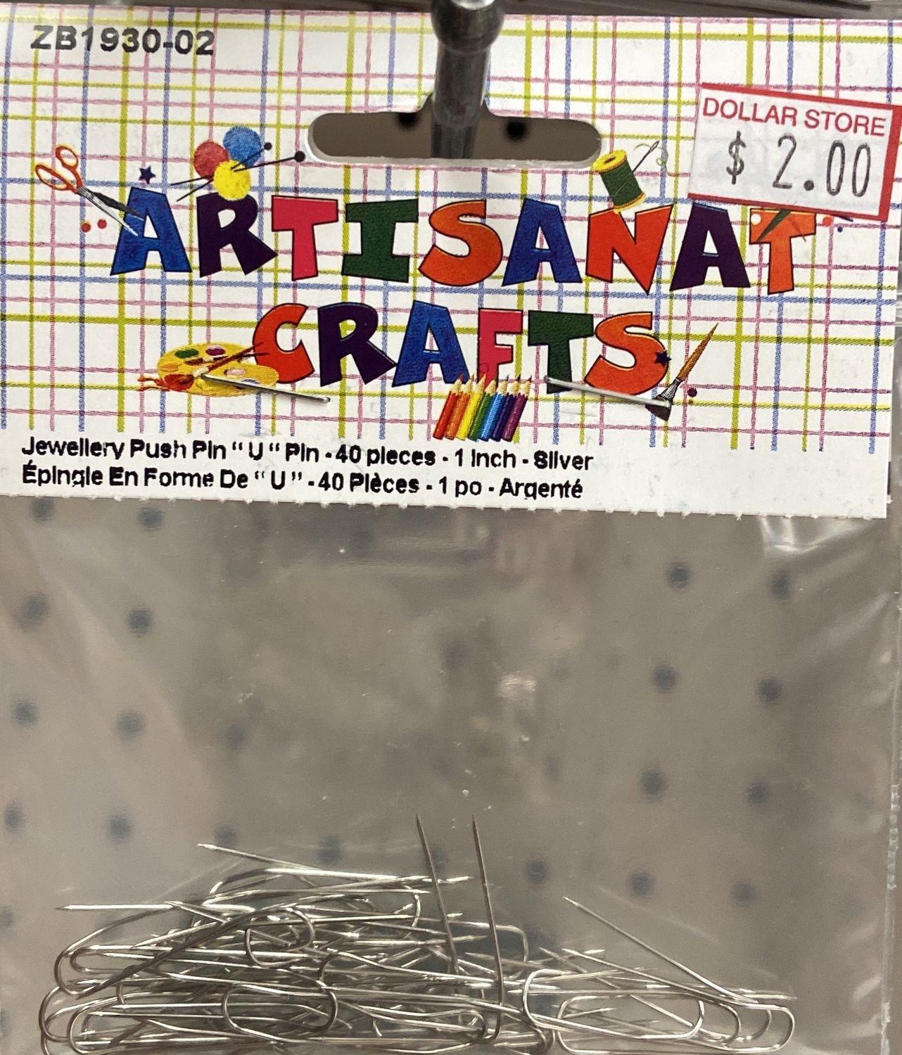 Ugarit: 1&quot; “U&quot; Jewelry Push Pins