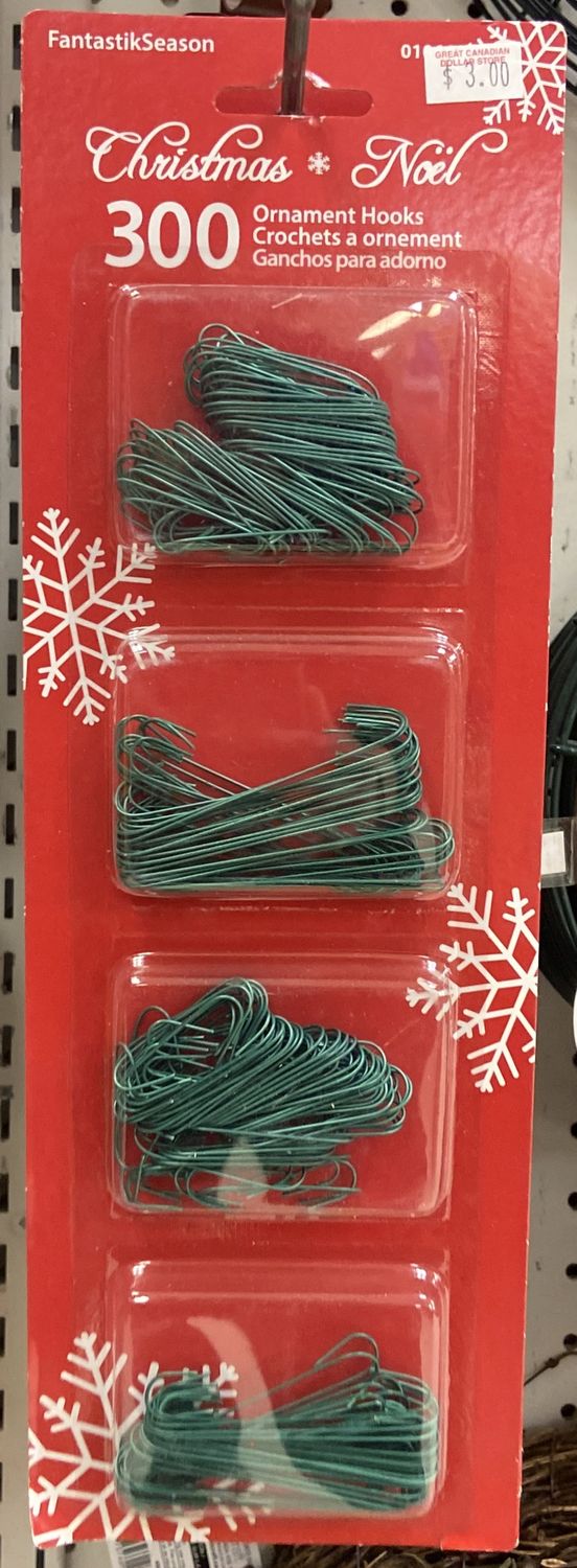 Siu &amp; Sons: 300 Green Ornament Hooks