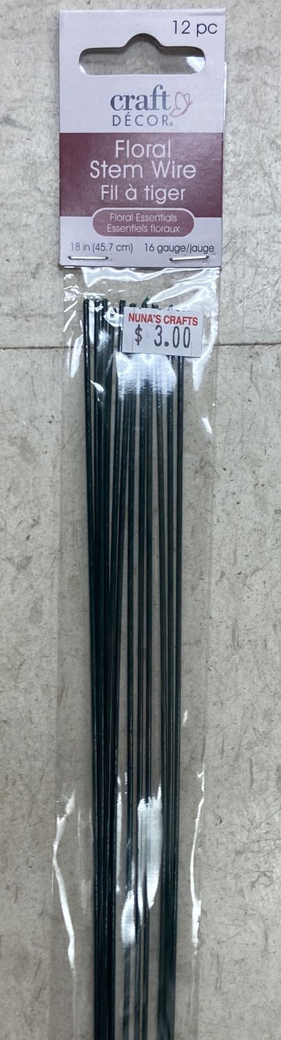 CraftDecor: 18&quot; 16 Gauge Floral Stem Wire