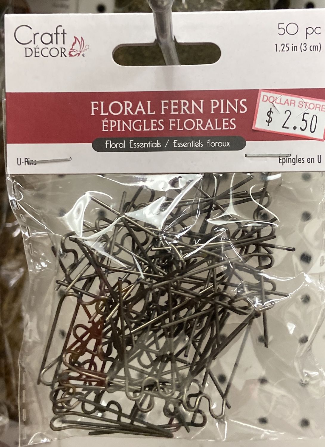 CraftDecor: 1.25&quot; Floral Fern Pins