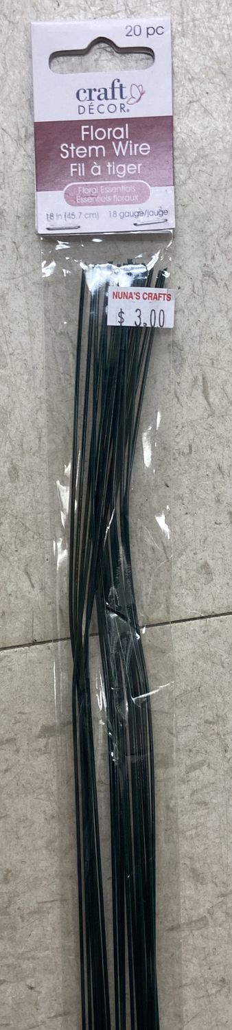 CraftDecor: 18&quot; 18 Gauge Floral Stem Wire