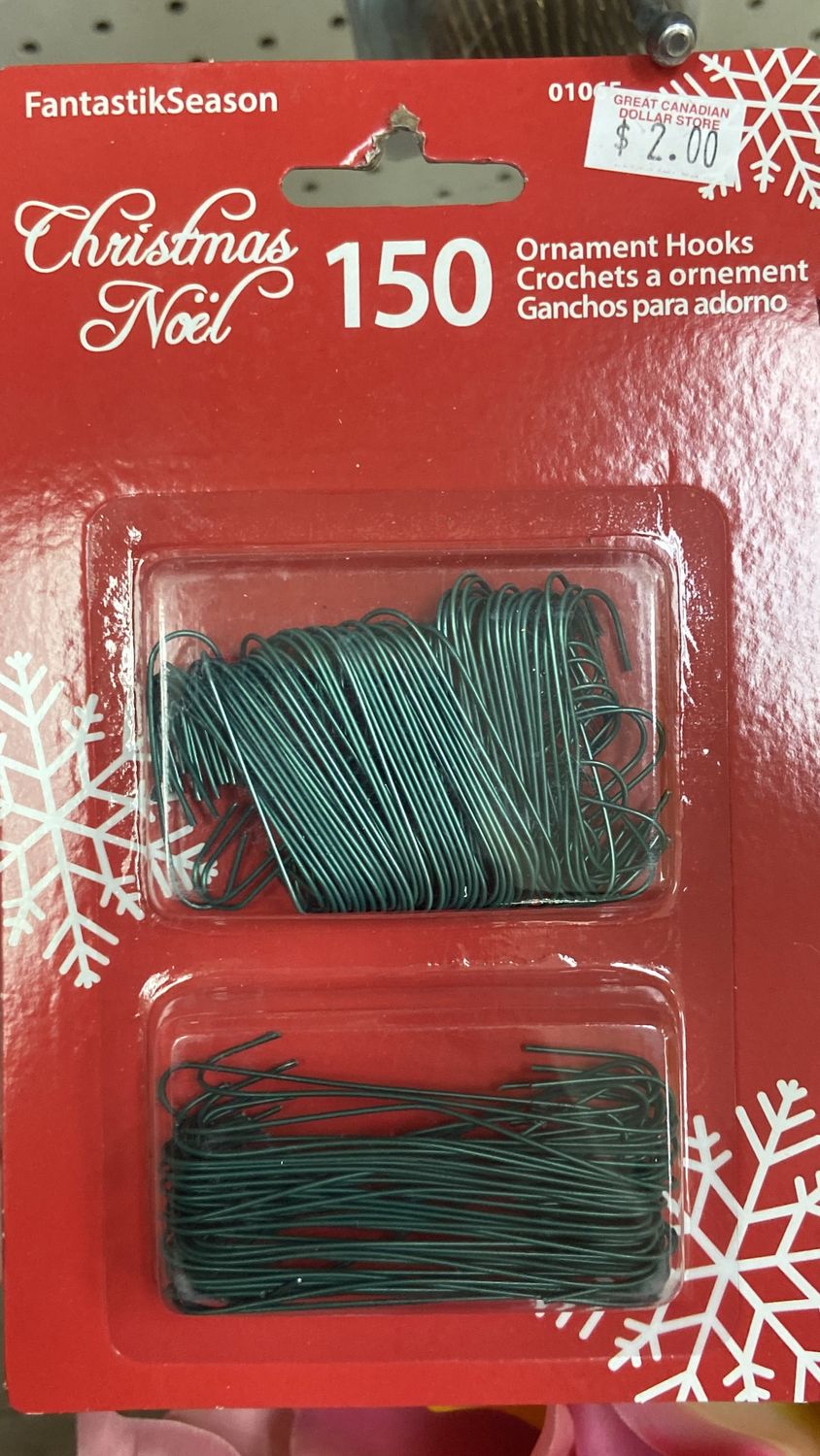 Christmas 150 Green Ornament Hooks
