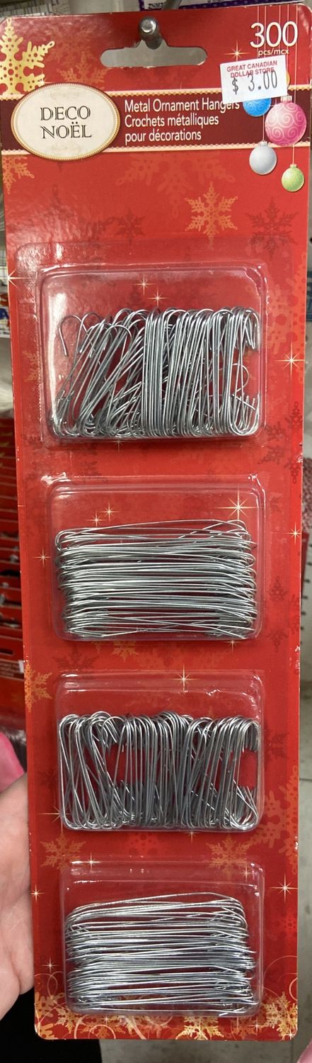 Deco Noel: 300 Silver Ornament Hooks