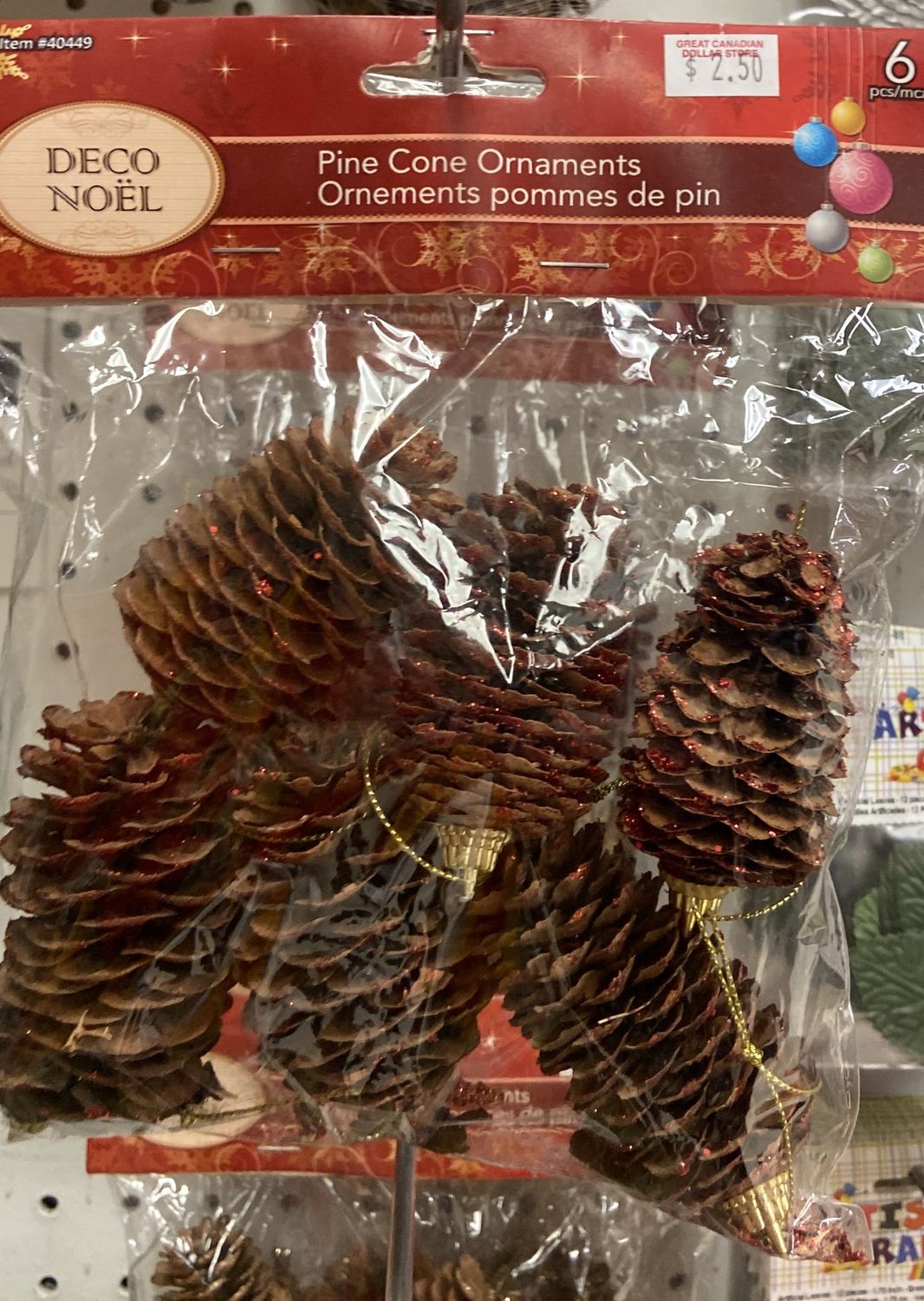 Deco Noel: Glittery Pinecone Ornaments