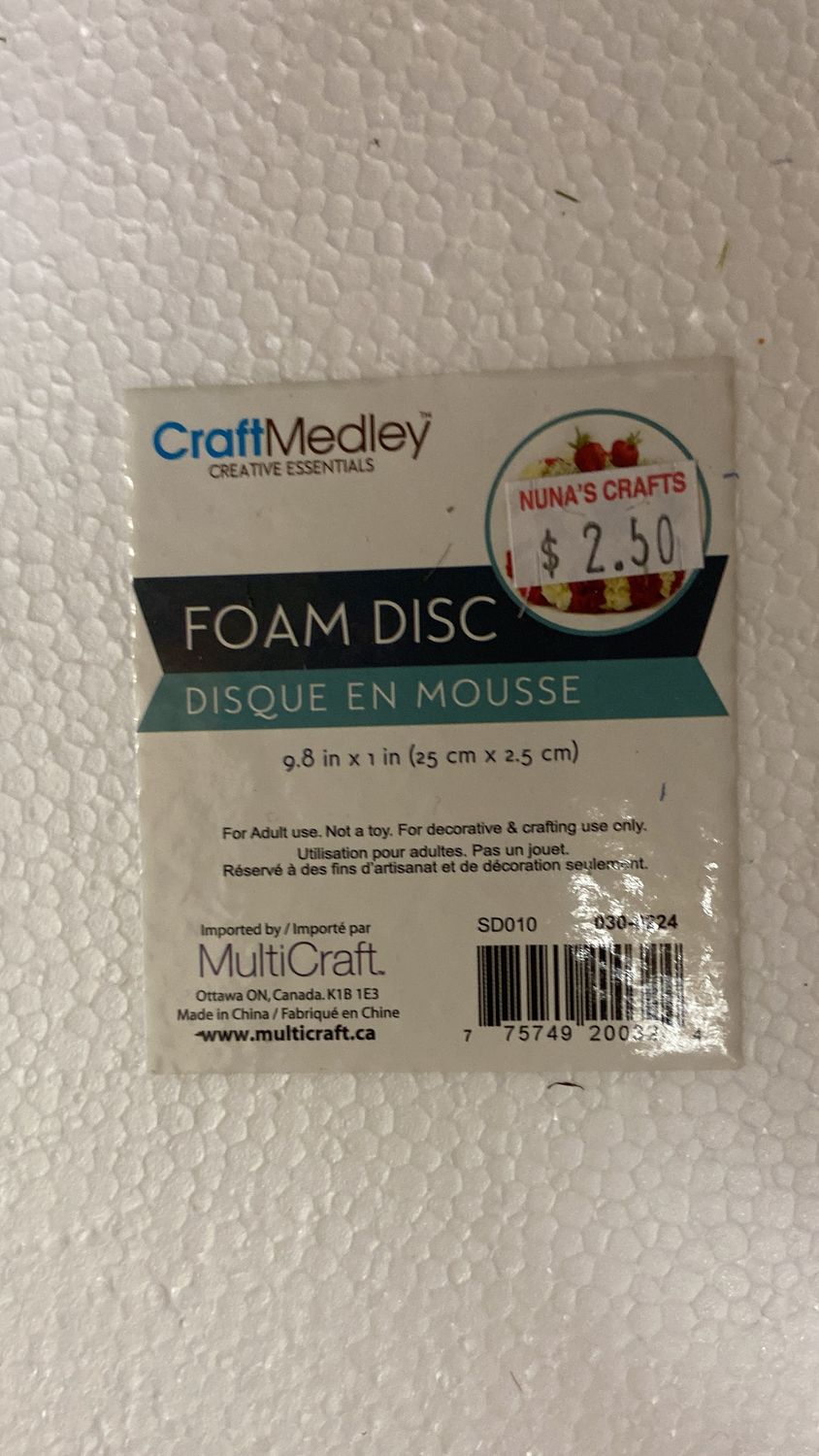 CraftMedley: 9.8&quot; x 1&quot; Foam Disk