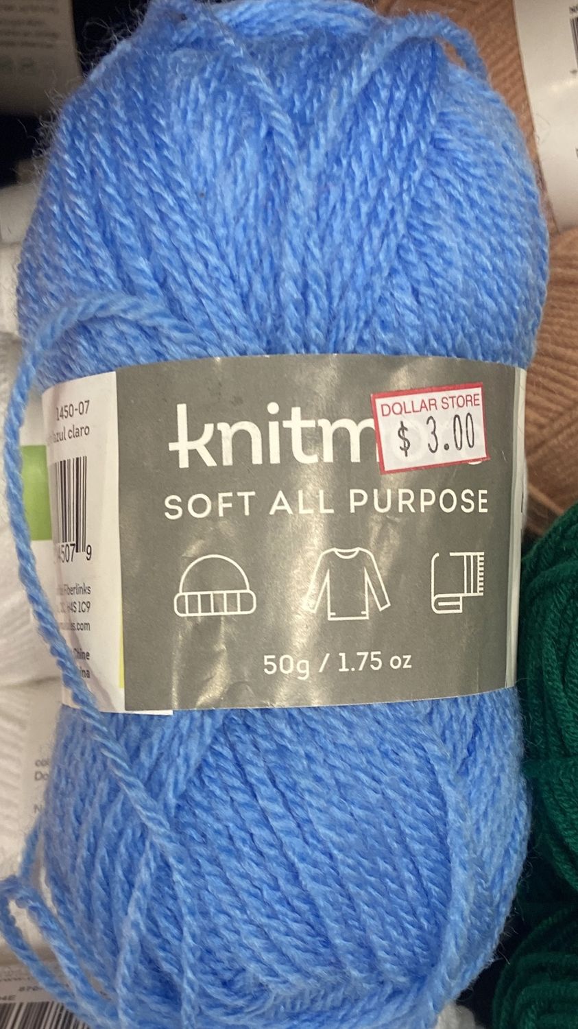 Knitmore: “Baby Blue” Soft All Purpose Yarn