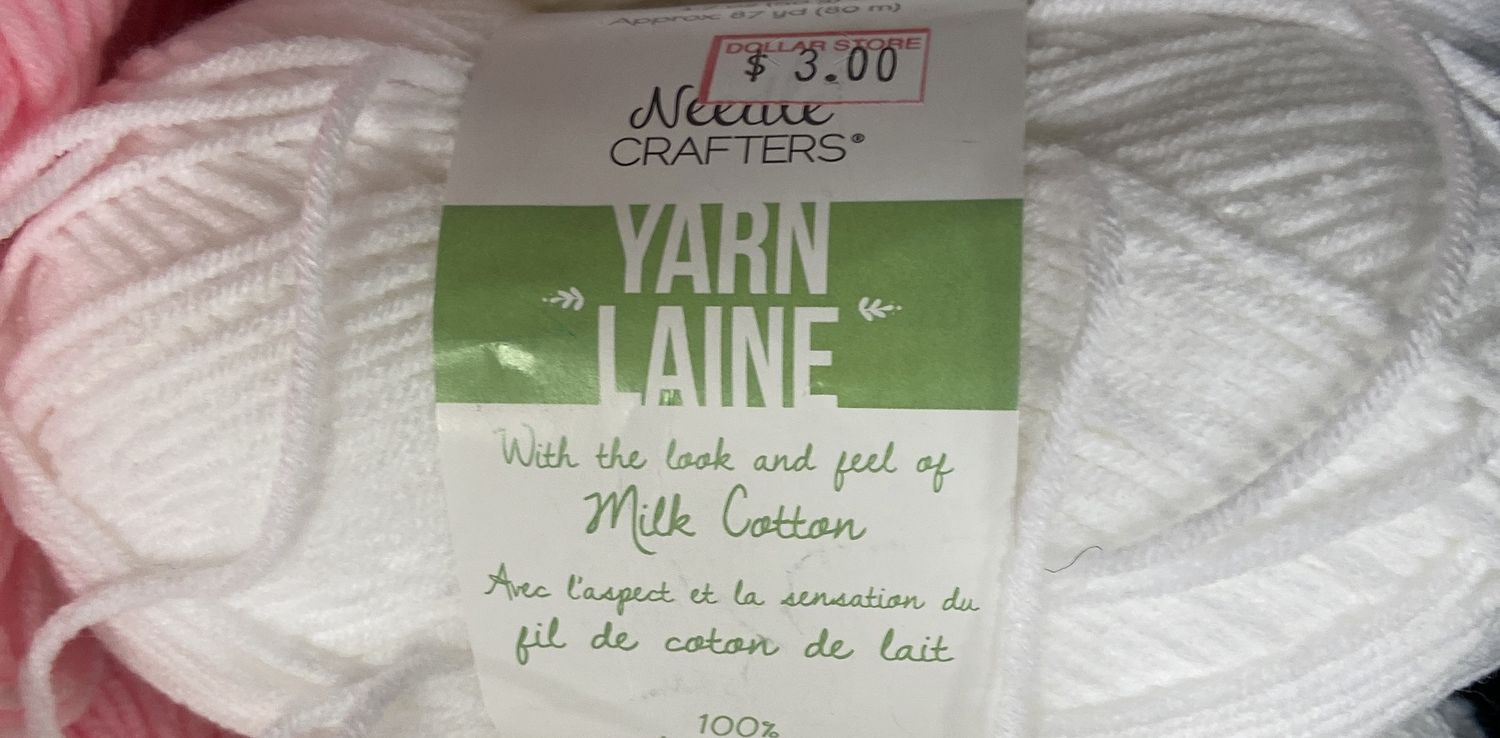 MultiCraft: White Milk Cotton Feel Yarn