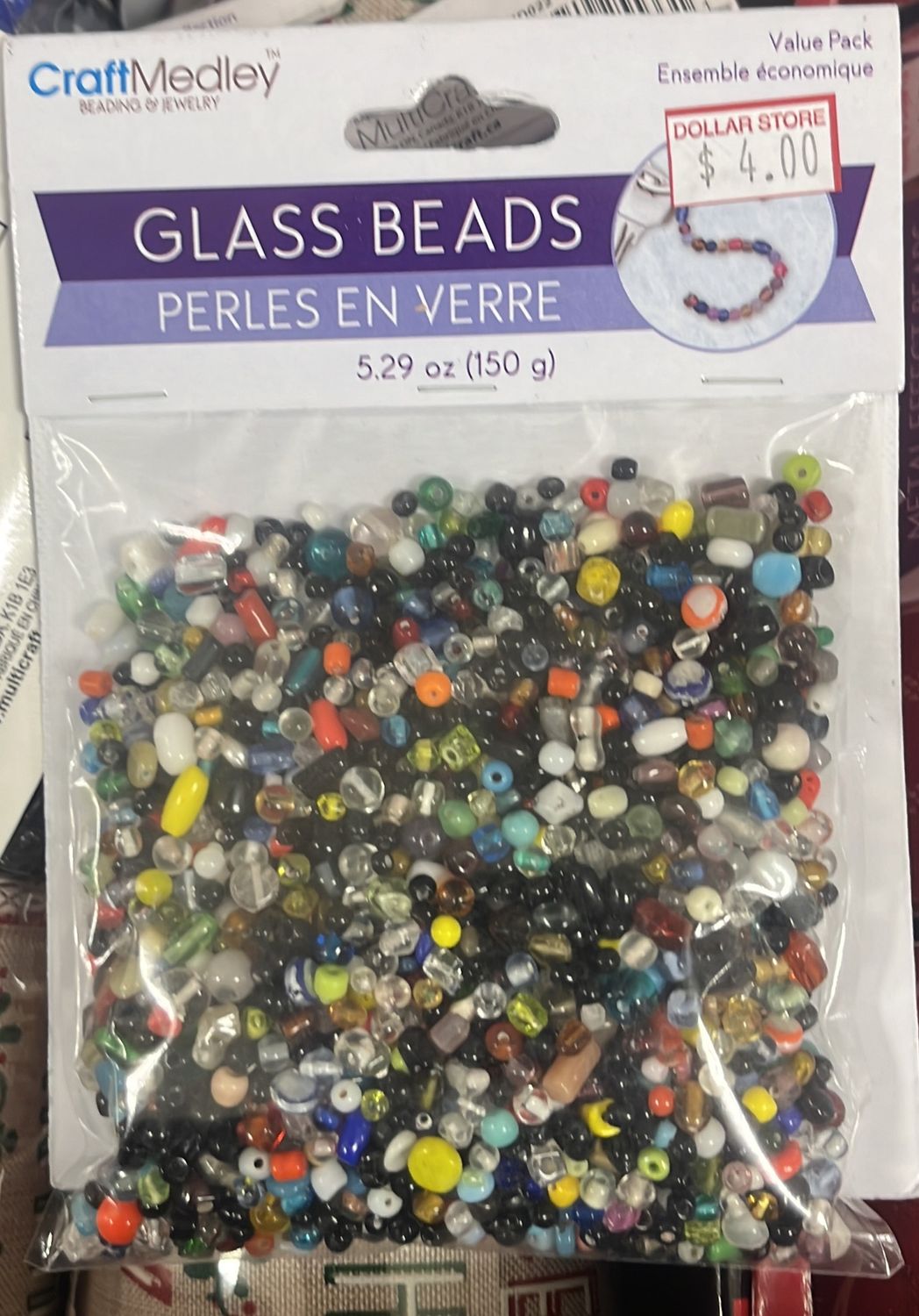 MultiCraft: Glass Beads 5.29oz Value Pk 