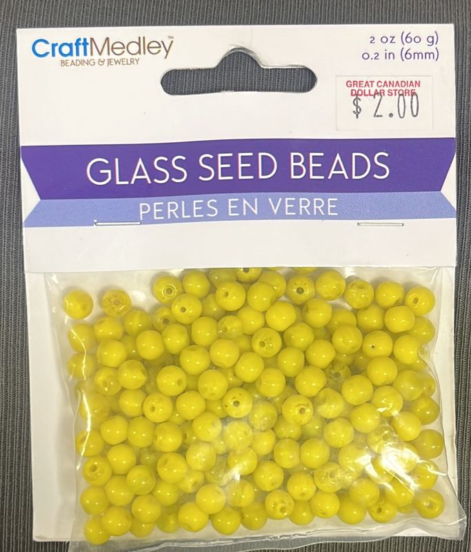 MultiCraft: Glass Seed Beads 2oz Yellow
