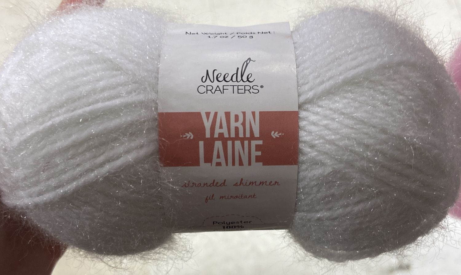 MultiCraft: White Stranded Shimmer Yarn