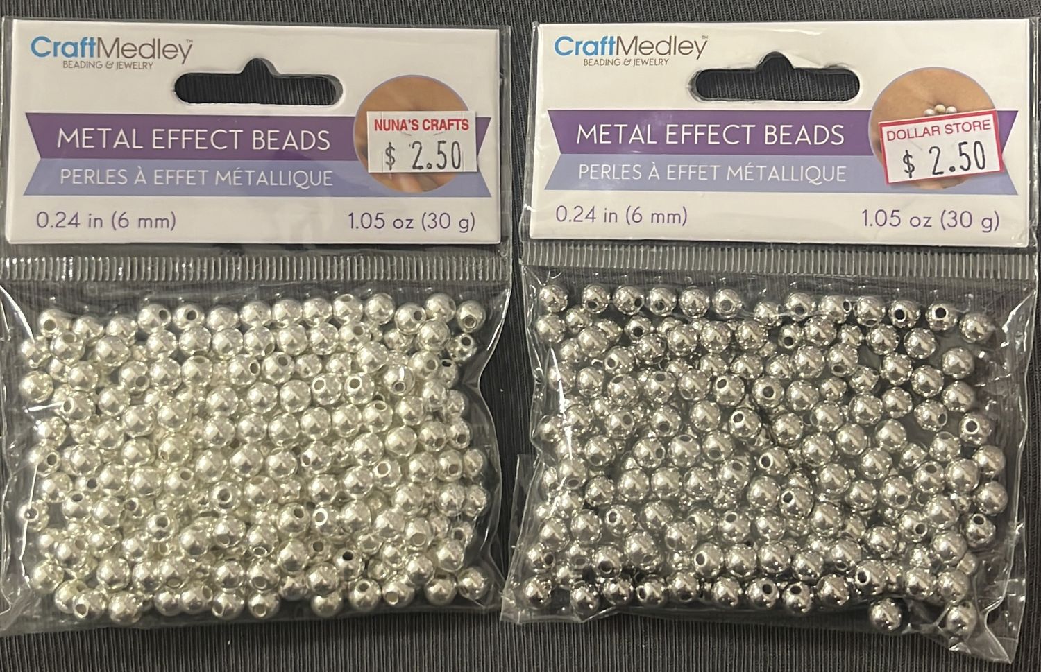 CraftMedley: Titanium 0.24&quot; x 30g Metal Effects Beads