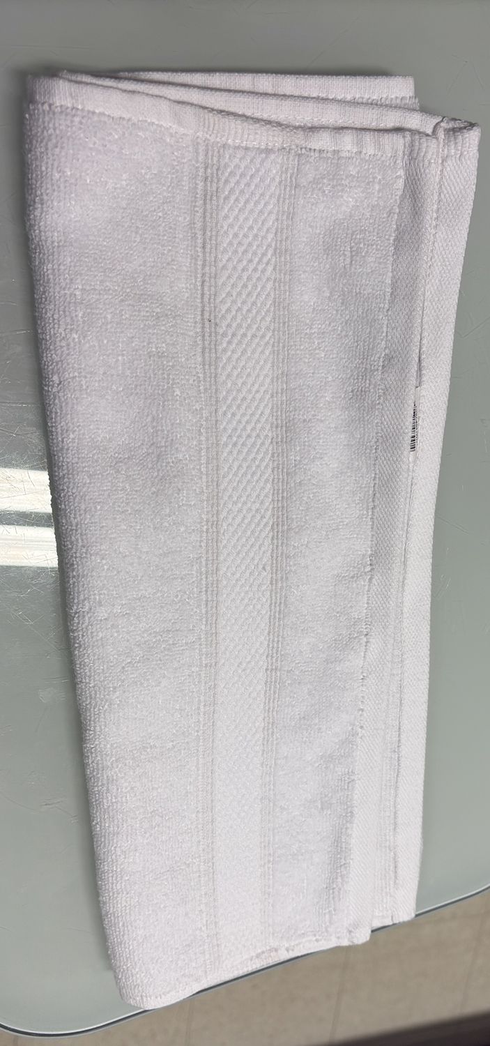 White jumbo hand towel