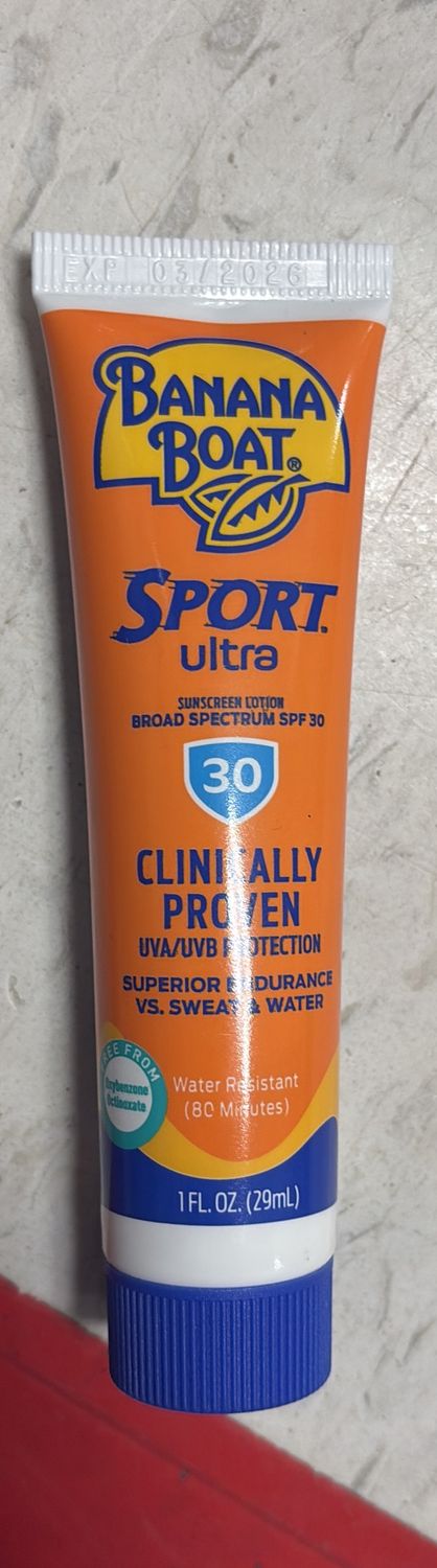 Banana boat sun cream