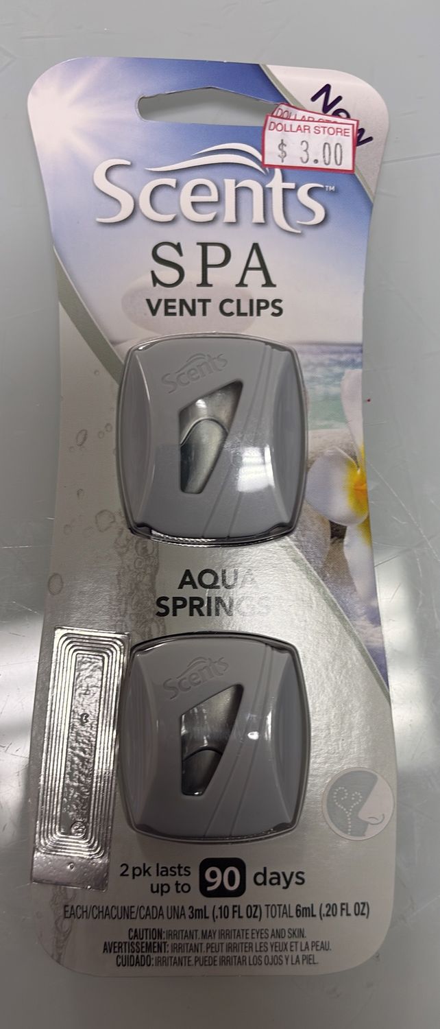 Scents spa vent clips