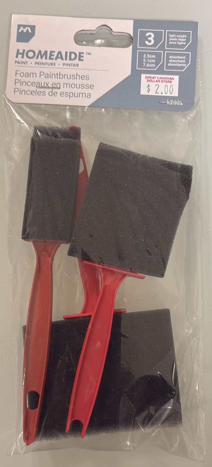 Foam paintbrushes