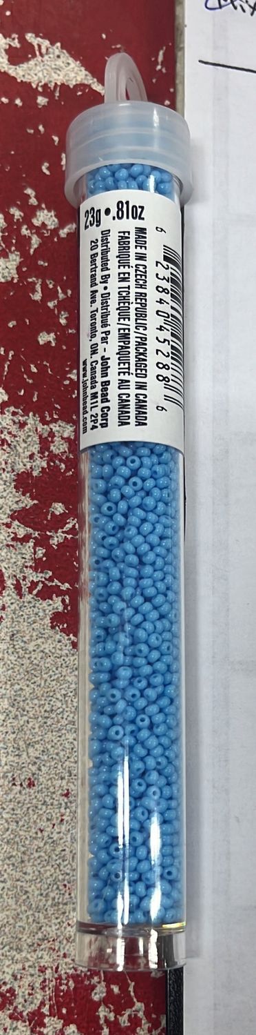 11/0 Czech Seed Beads (66434907V Opaque Light Blue)