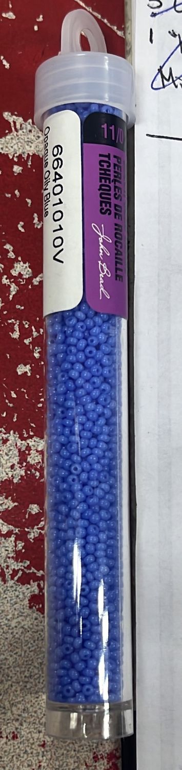 11/0 Czech Seed Beads (6641010V Opaque Oily Blue)