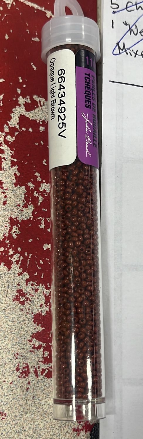 11/0 Czech Seed Beads (66434925V Opaque Light Brown)