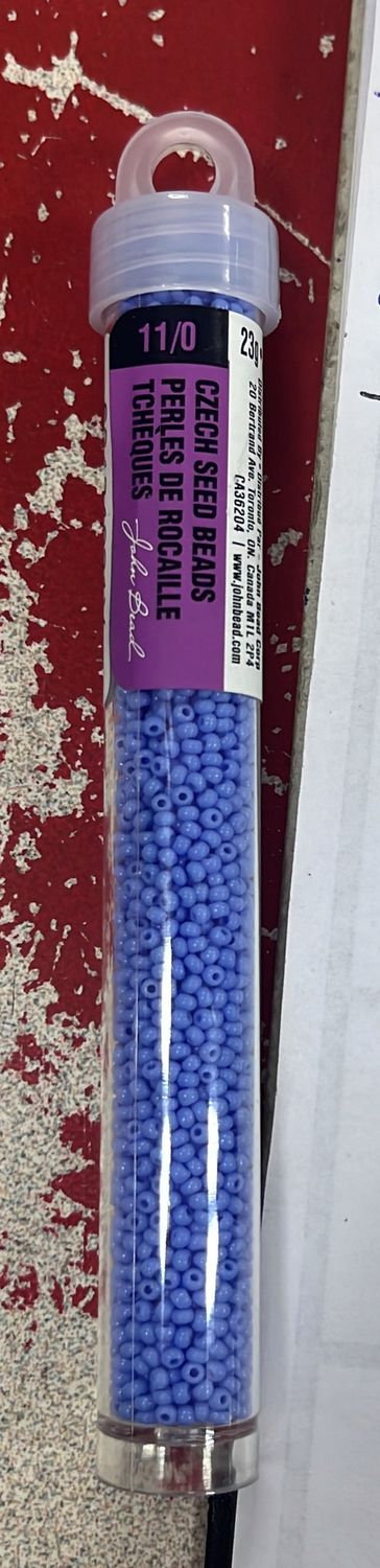 11/0 Czech Seed Beads (66434921V Opaque Pale Blue)